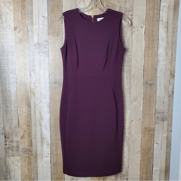 Purple Sleeveless Midi Dress by Calvin Klein - Picture 3 of 12
